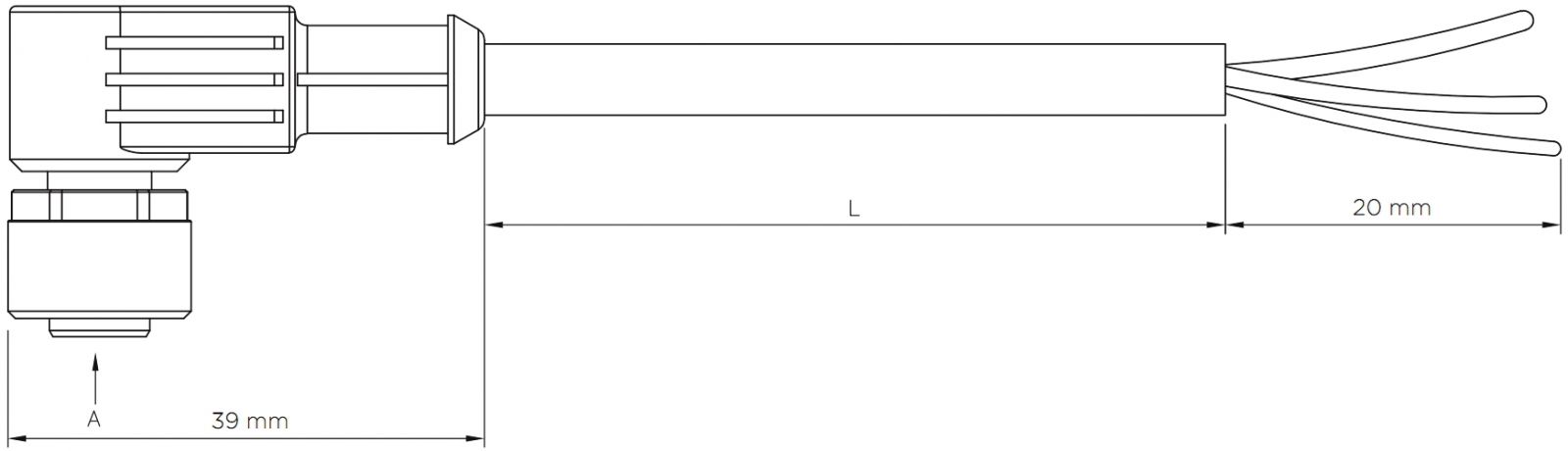 כבל לסנסורים TE CONNECTIVITY 1-2273077-1 1-2273083-1 1-2273089-1 2273095-1